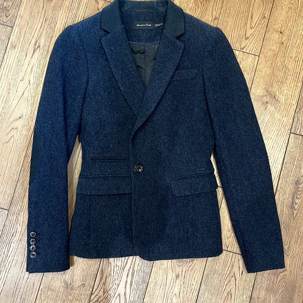 Massimo Dutti navy wool blazer